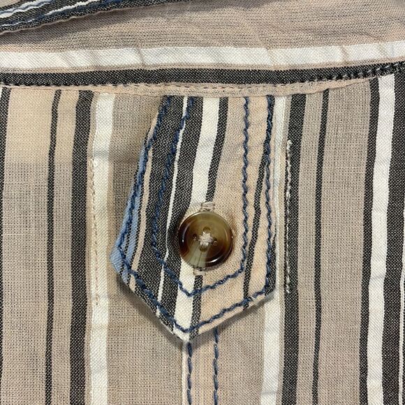 BDG Urban Outfitters Bell Button-Down Shirt  Striped Oversized Long Sleeve (XS) - Picture 14 of 16